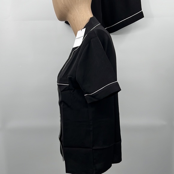 🆕Generation Love Lenox Black White Pajama Set Shorts Pockets Lounge Sleepwear - Picture 13 of 16